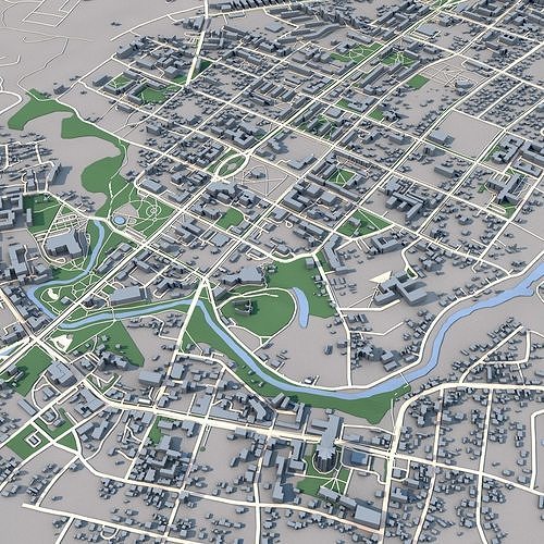 Rezekne City  Latvia 3D model