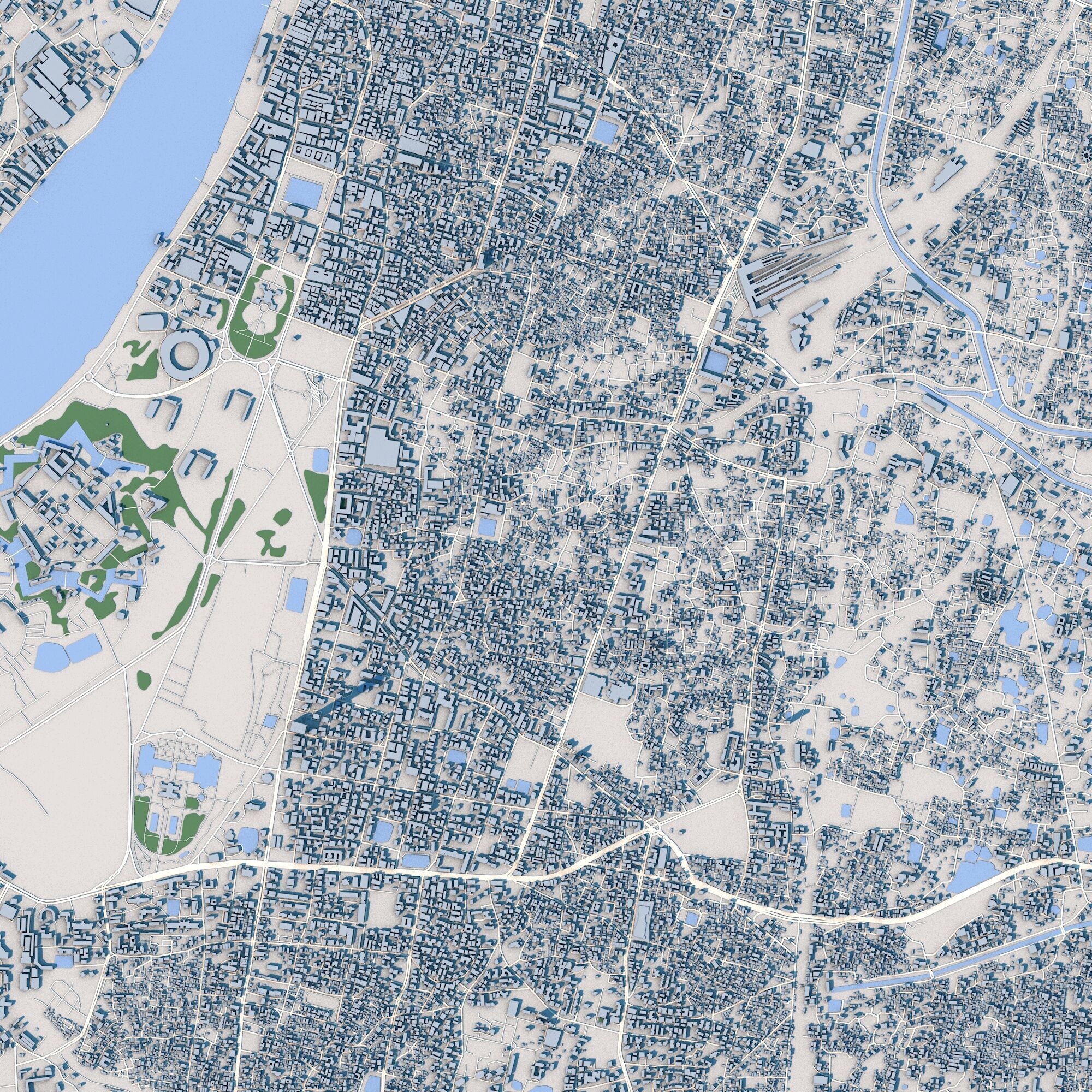 Kolkata City India 3D model_3