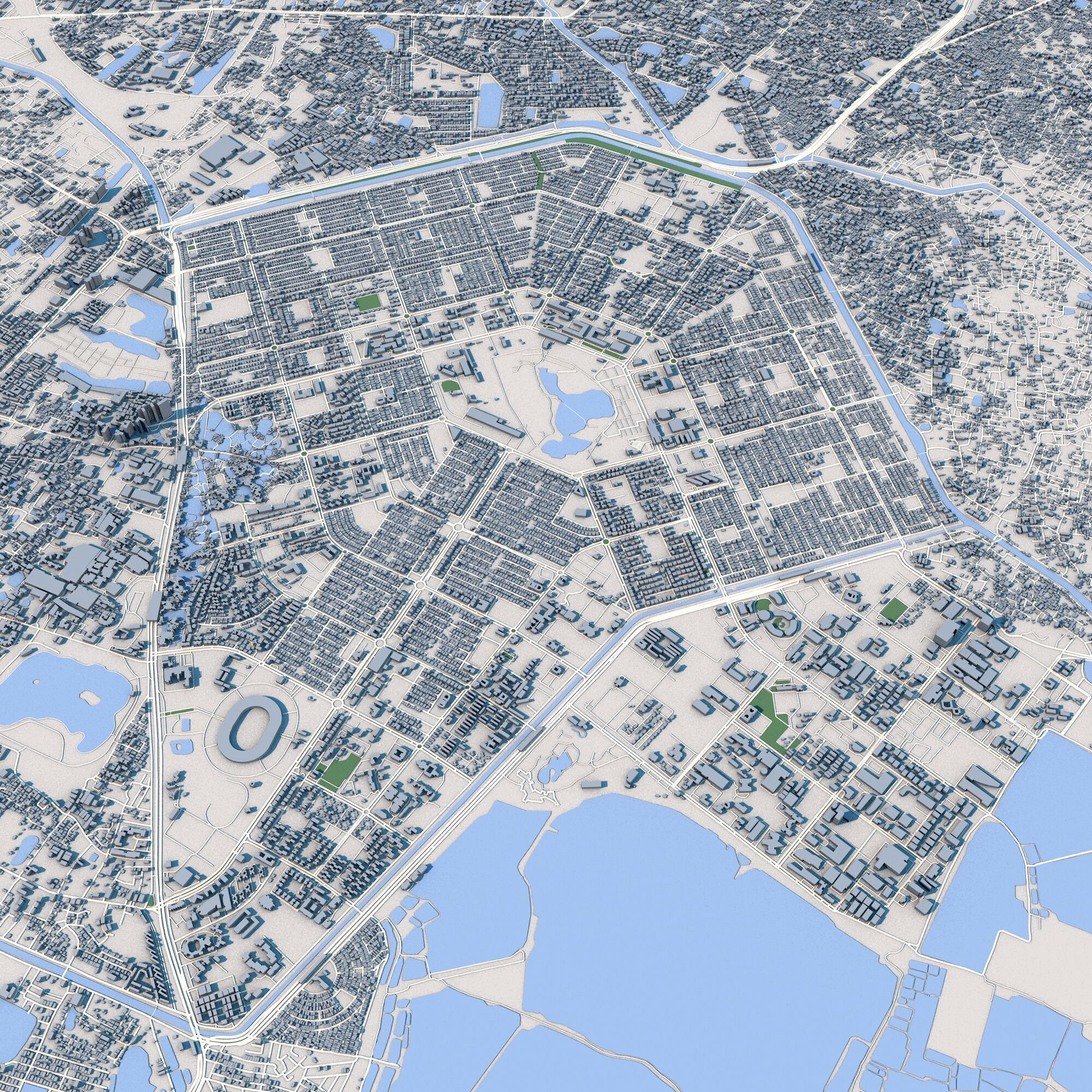 Kolkata City India 3D model_5