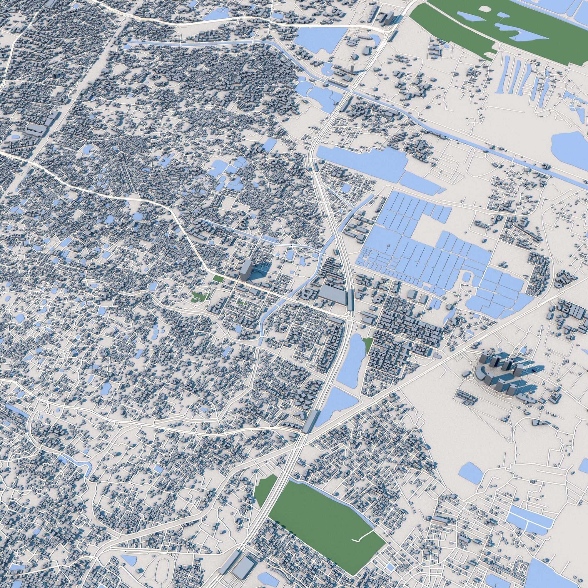 Kolkata City India 3D model_4