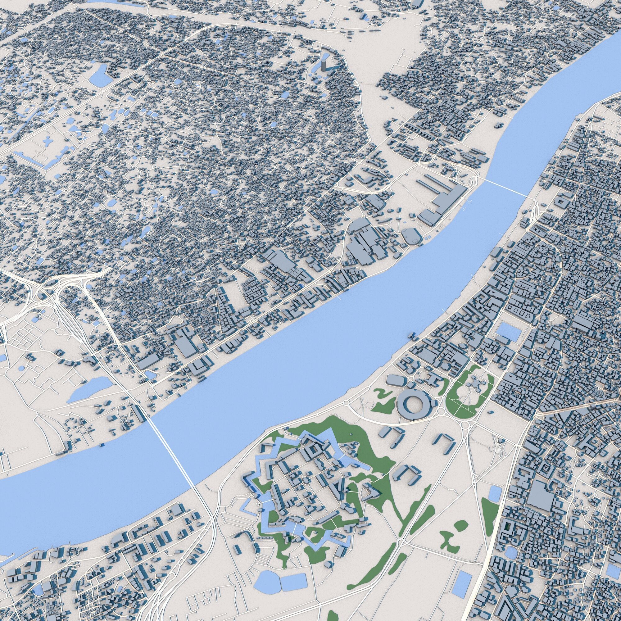 Kolkata City India 3D model_6
