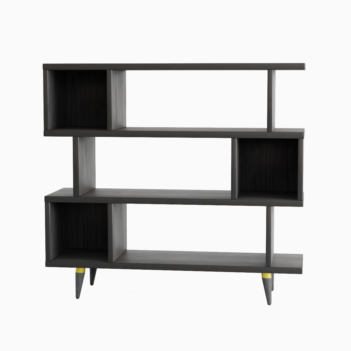 Modern Bookshelf Set  Low-poly 3D model_13