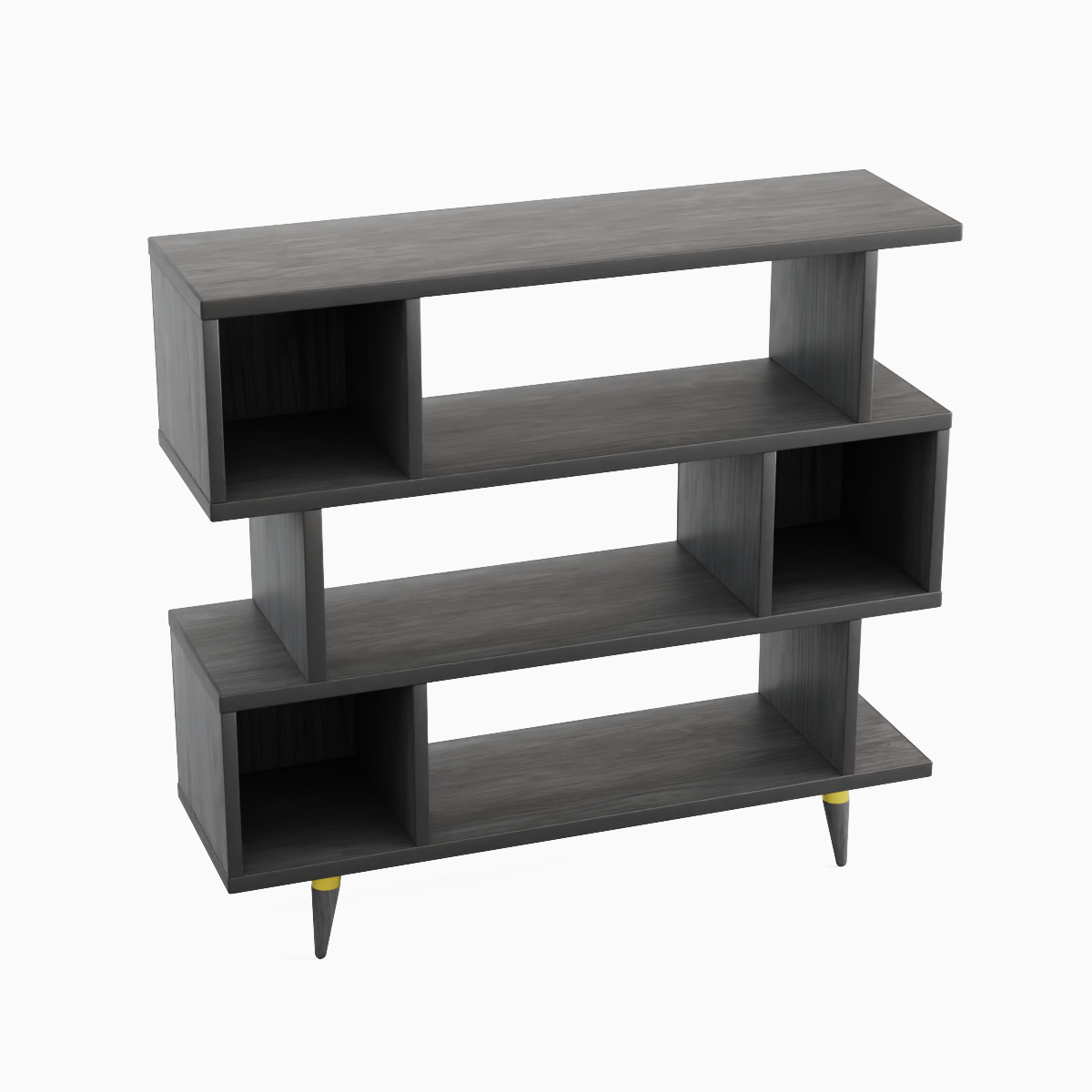 Modern Bookshelf Set  Low-poly 3D model_16