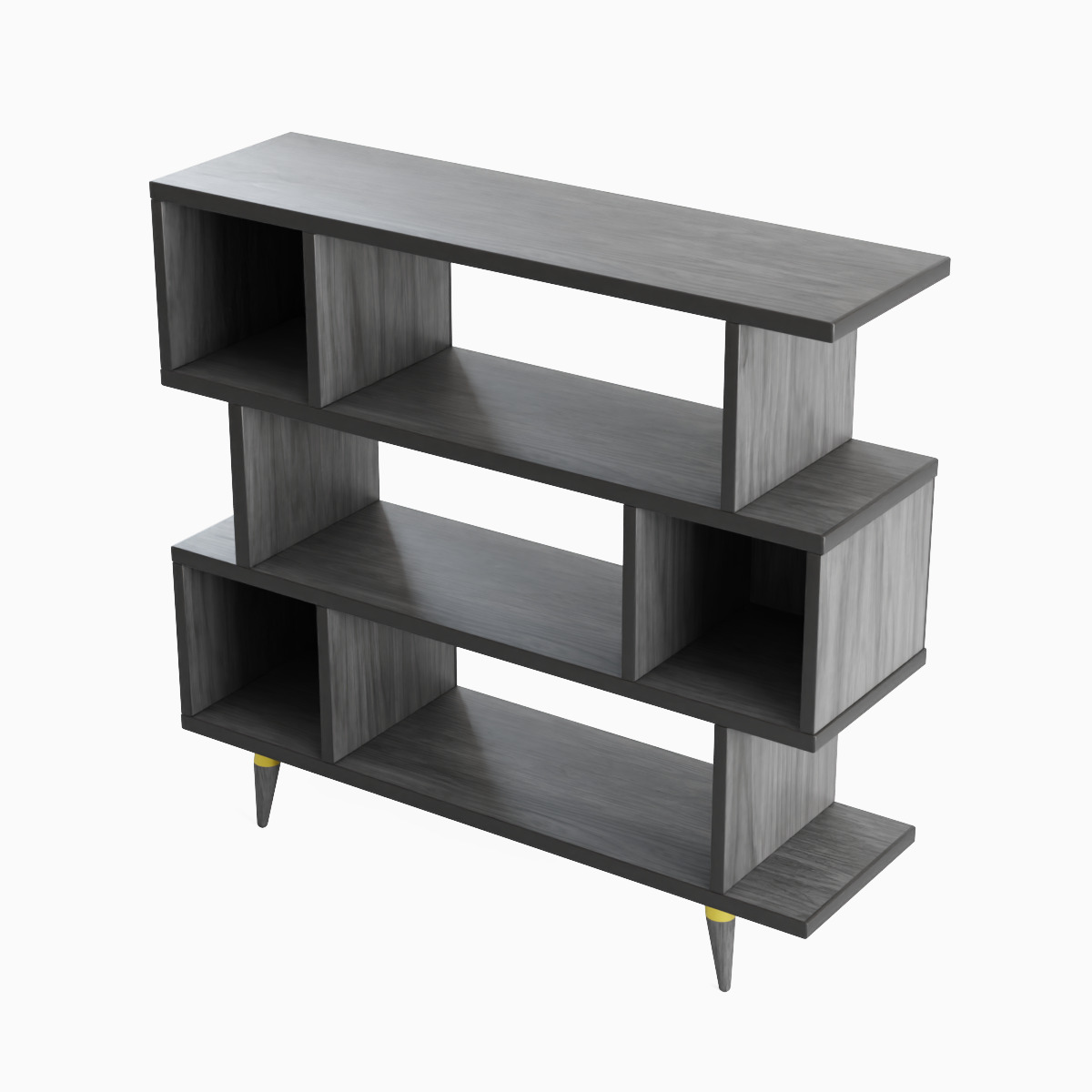 Modern Bookshelf Set  Low-poly 3D model_18