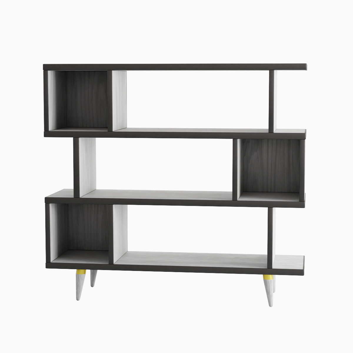 Modern Bookshelf Set  Low-poly 3D model_19