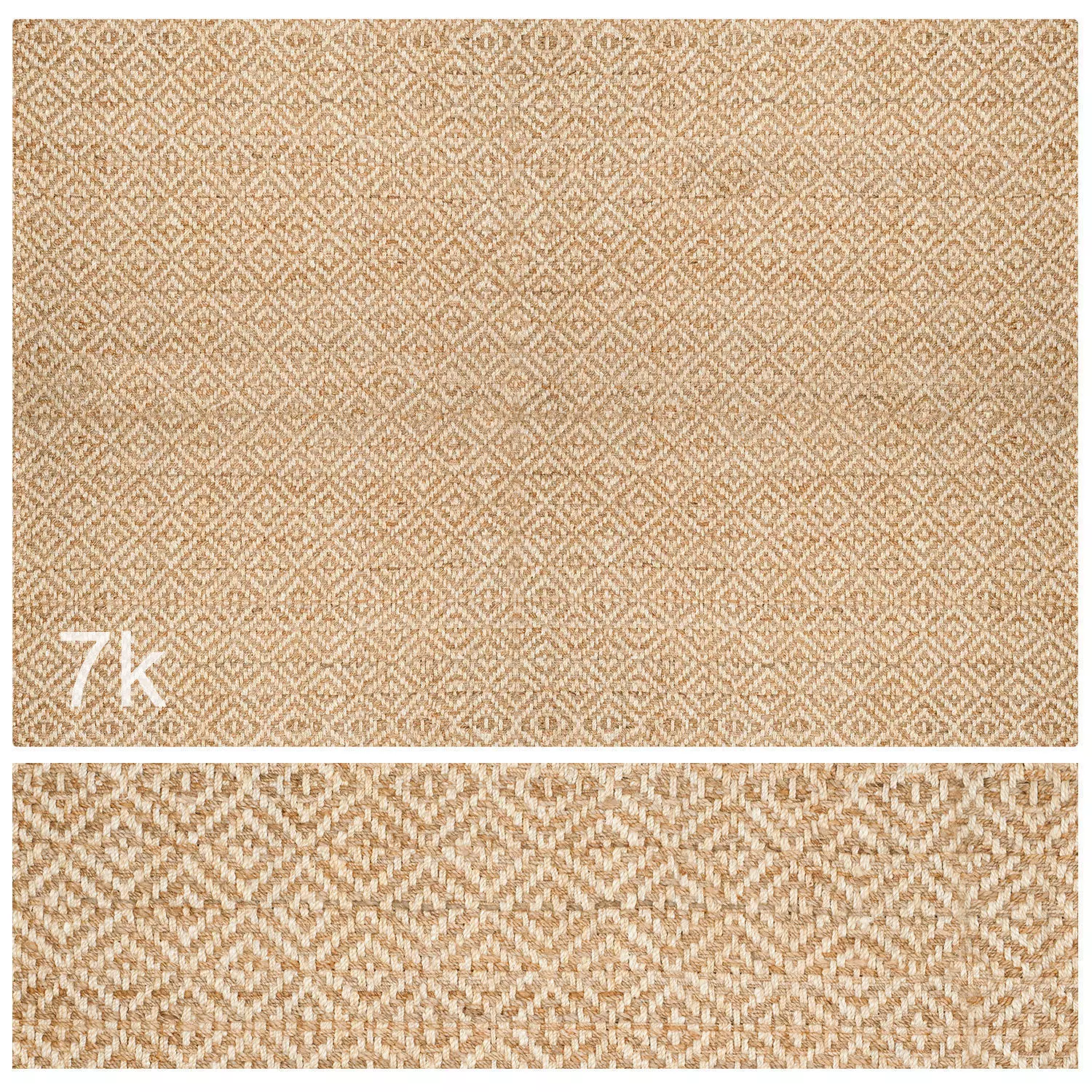 Carpet set 90 - Jute Rug- 7K 3D model_0
