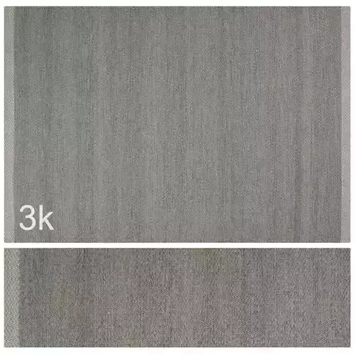 Carpet set 82 - Braided Gray Wool Rug - 3K