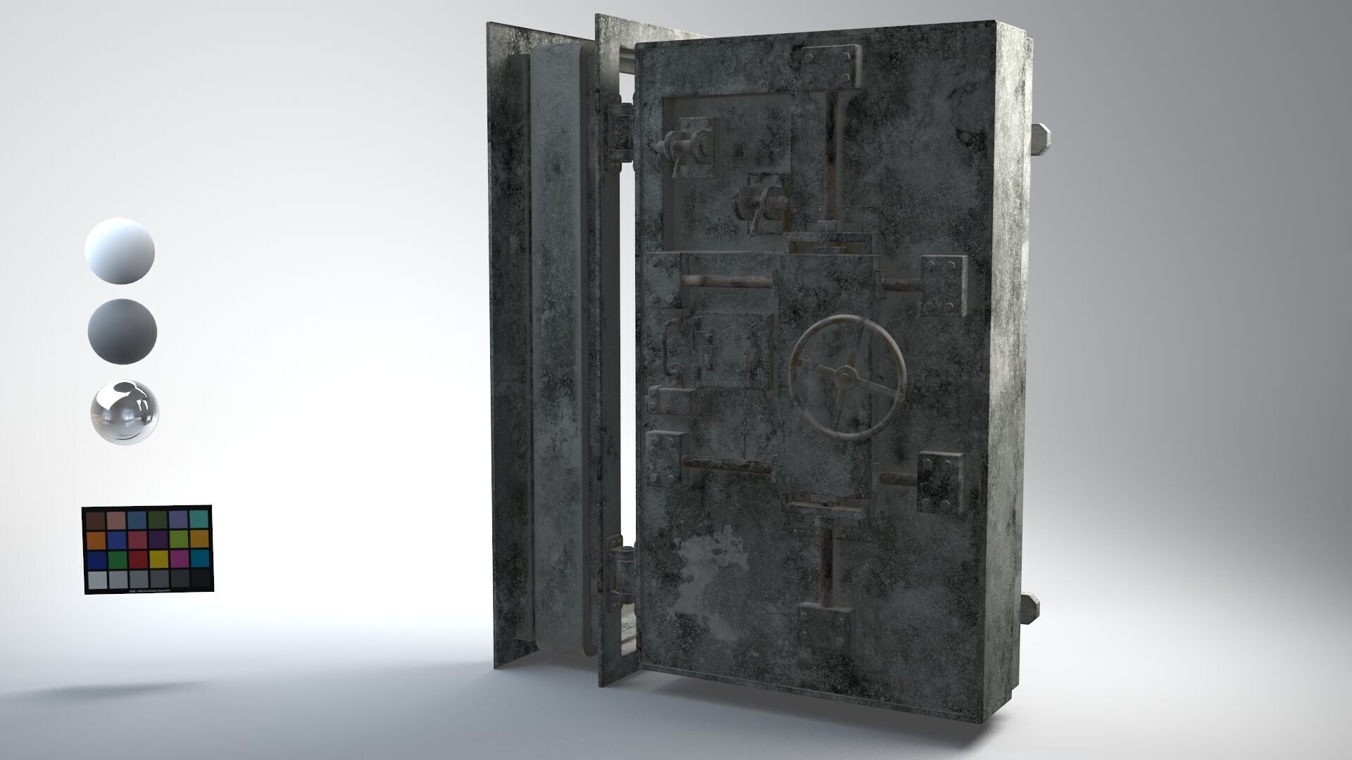 Bunker Metal Door 3D model_3