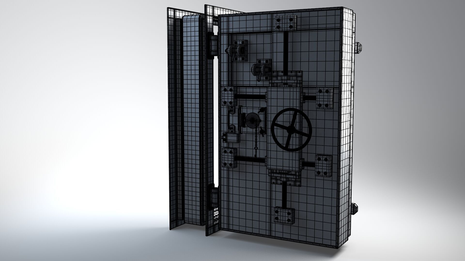 Bunker Metal Door 3D model_7