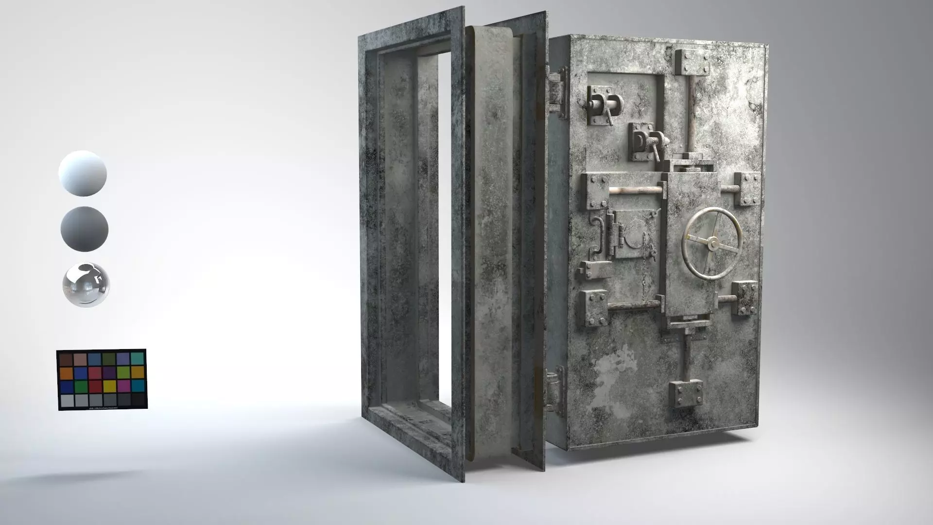 Bunker Metal Door 3D model_0