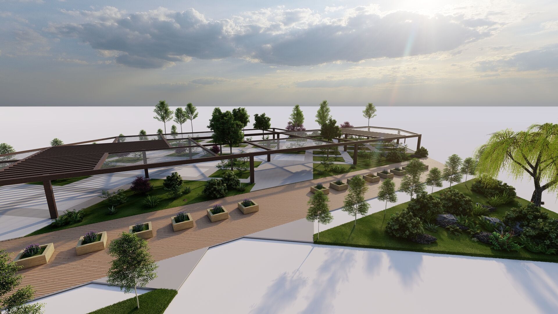 public park-Private Park Landscape 3D model_16