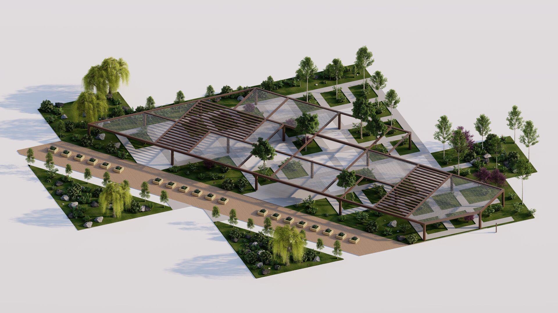 public park-Private Park Landscape 3D model_17