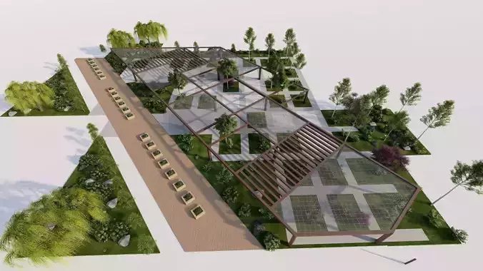 public park-Private Park Landscape 3D model public park-Private Park Landscape 3D model