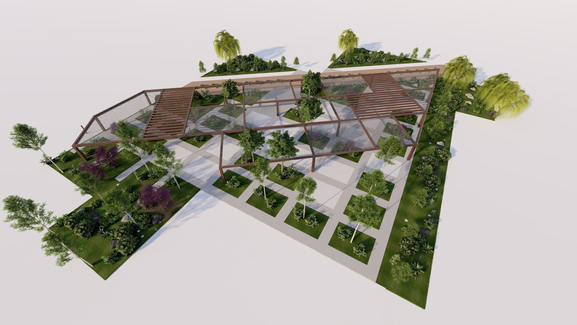public park-Private Park Landscape 3D model_6