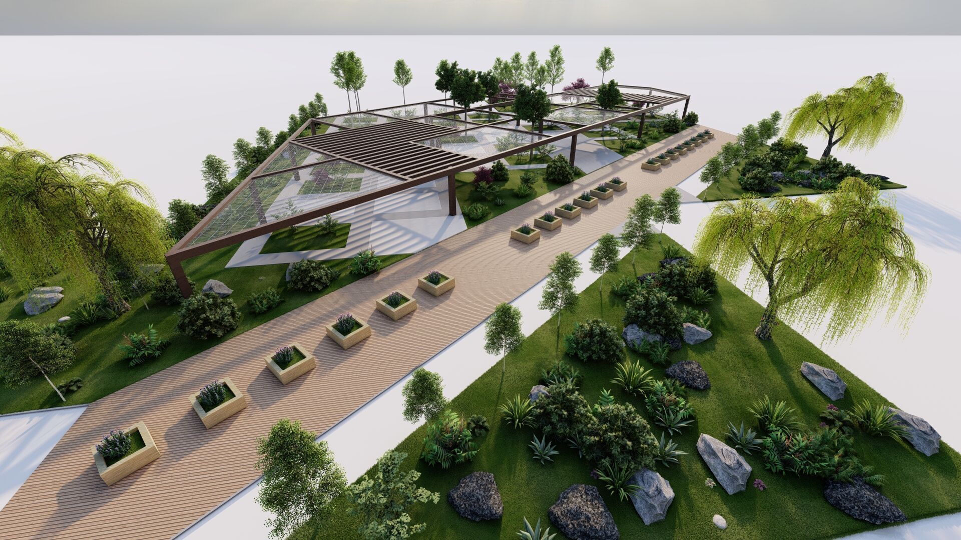 public park-Private Park Landscape 3D model_11