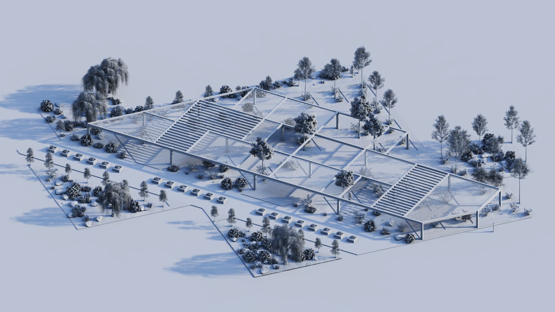public park-Private Park Landscape 3D model_9