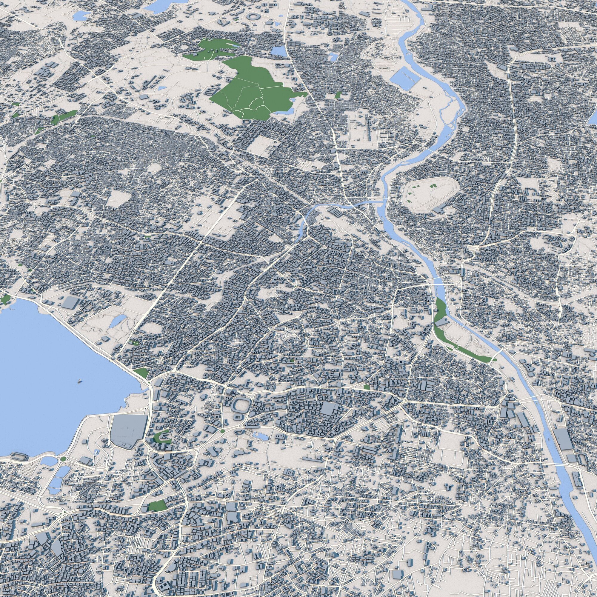 Hyderabad City India 3D model_7