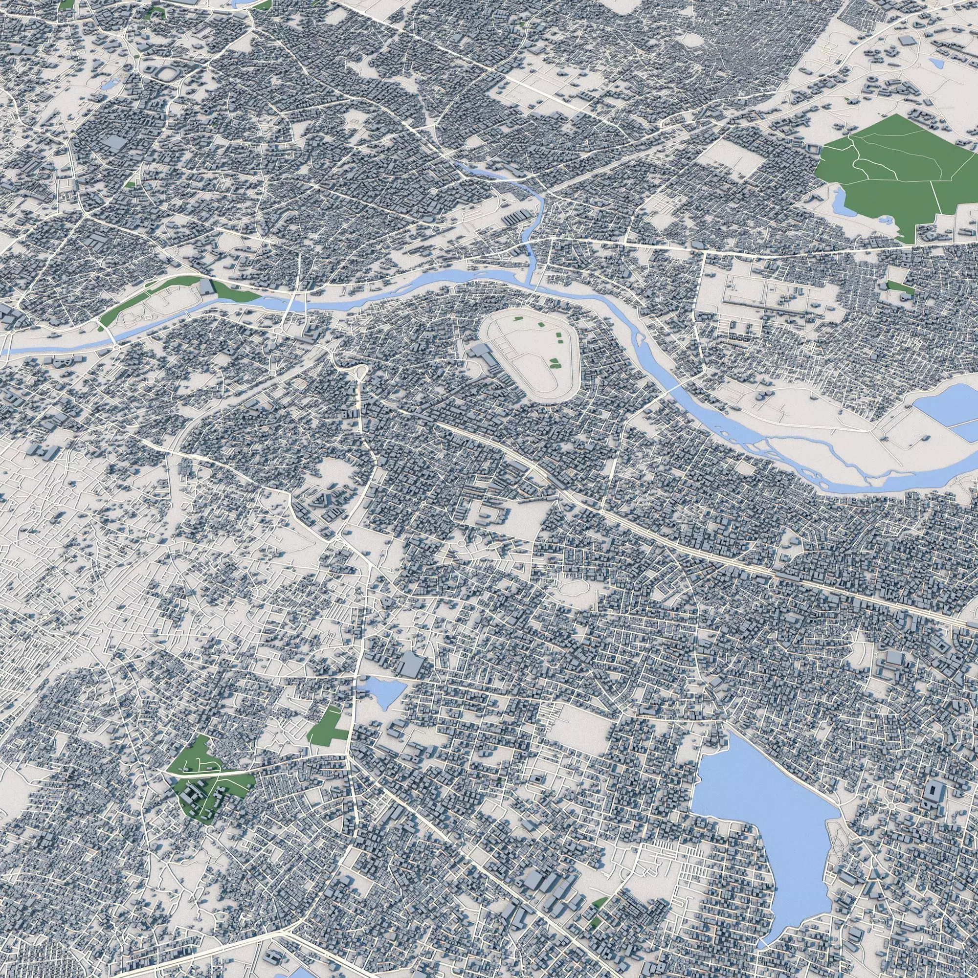 Hyderabad City India 3D model_0