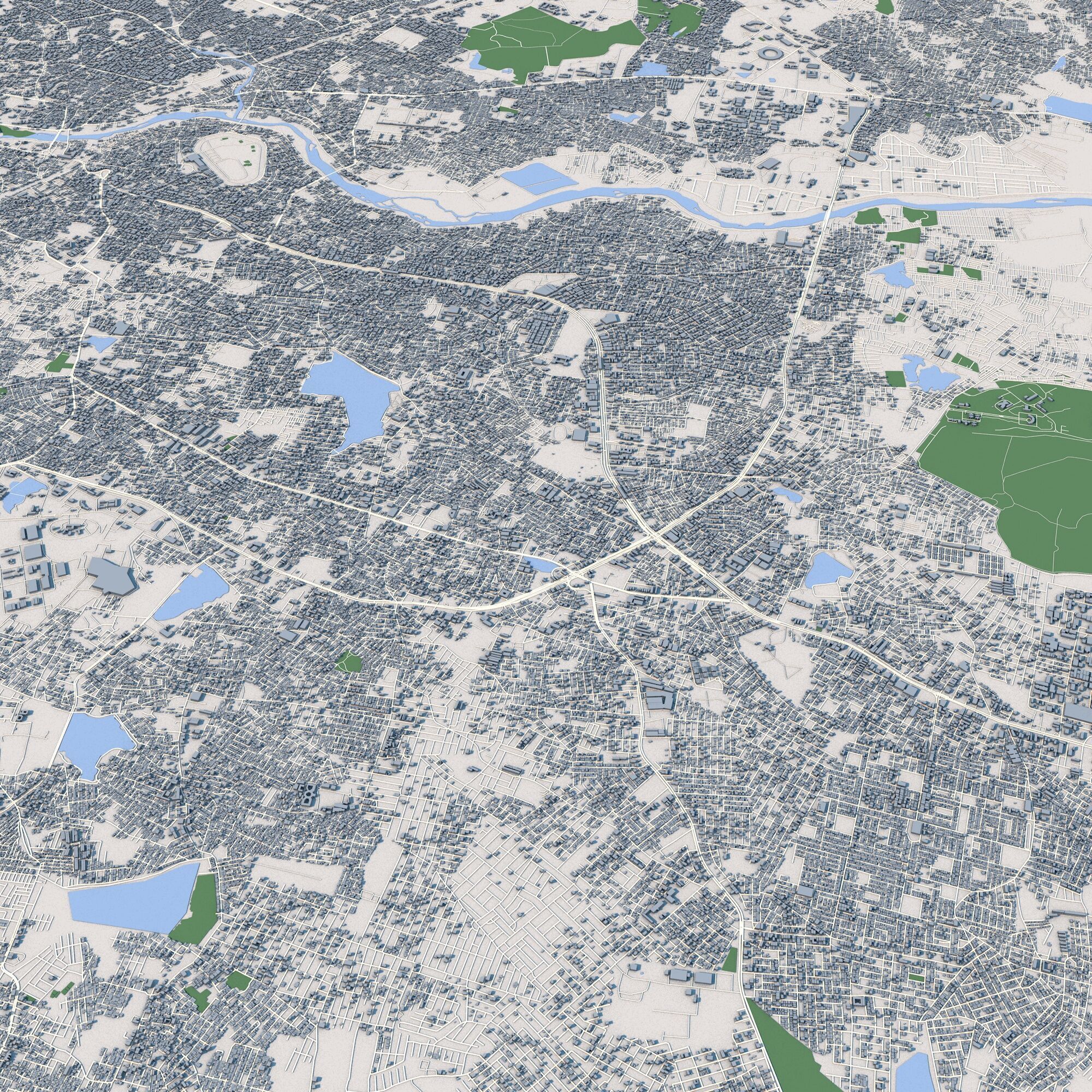 Hyderabad City India 3D model_4