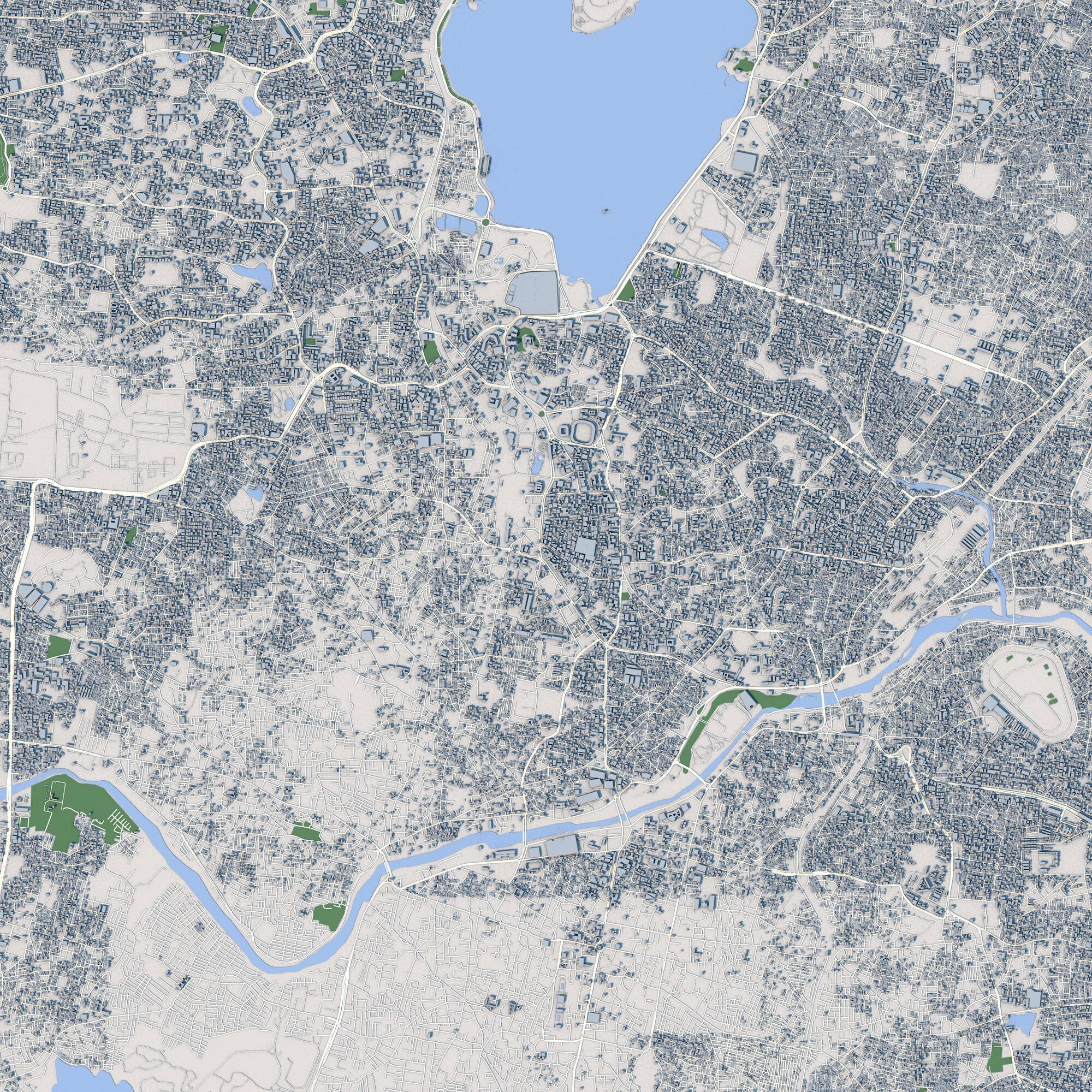 Hyderabad City India 3D model_3