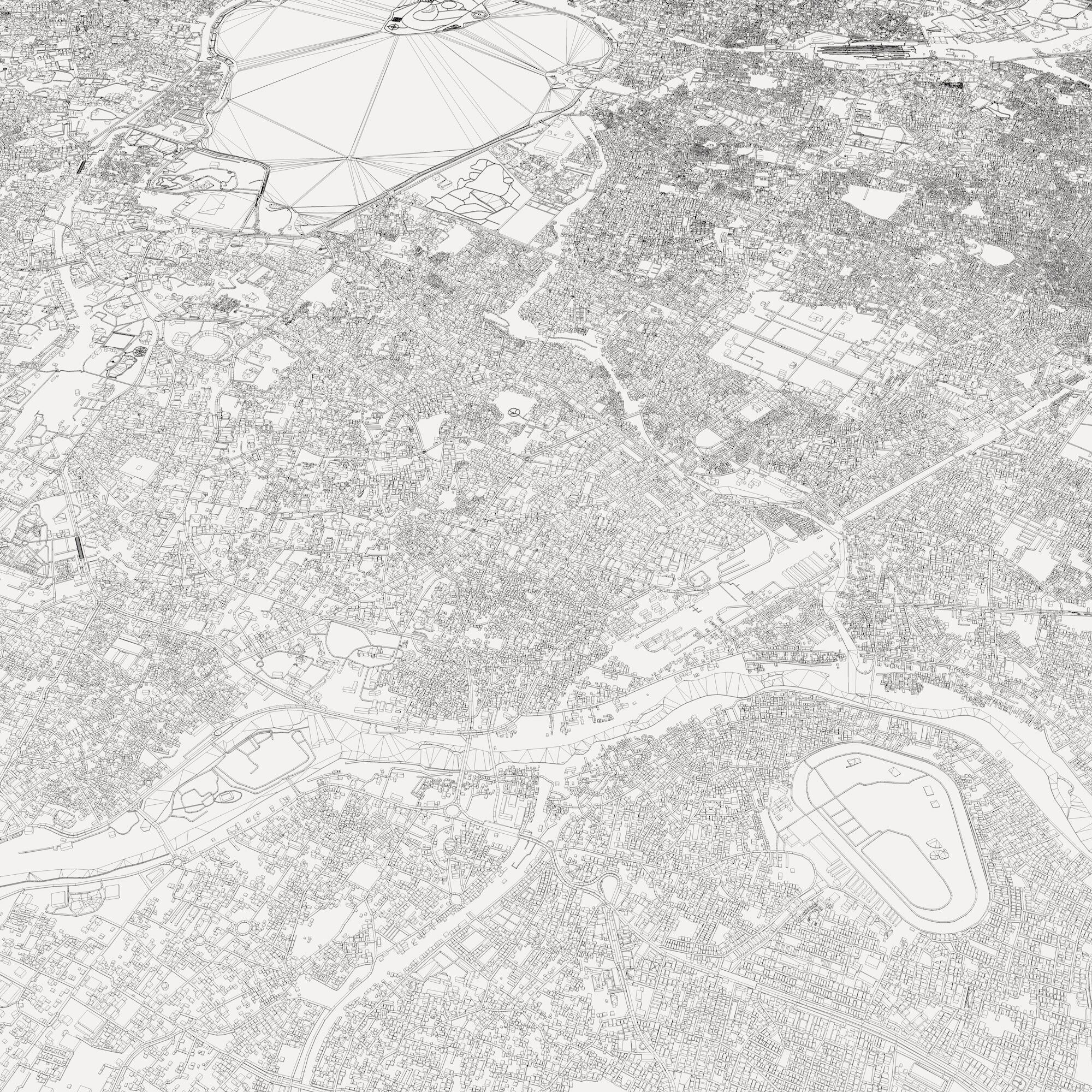 Hyderabad City India 3D model_8