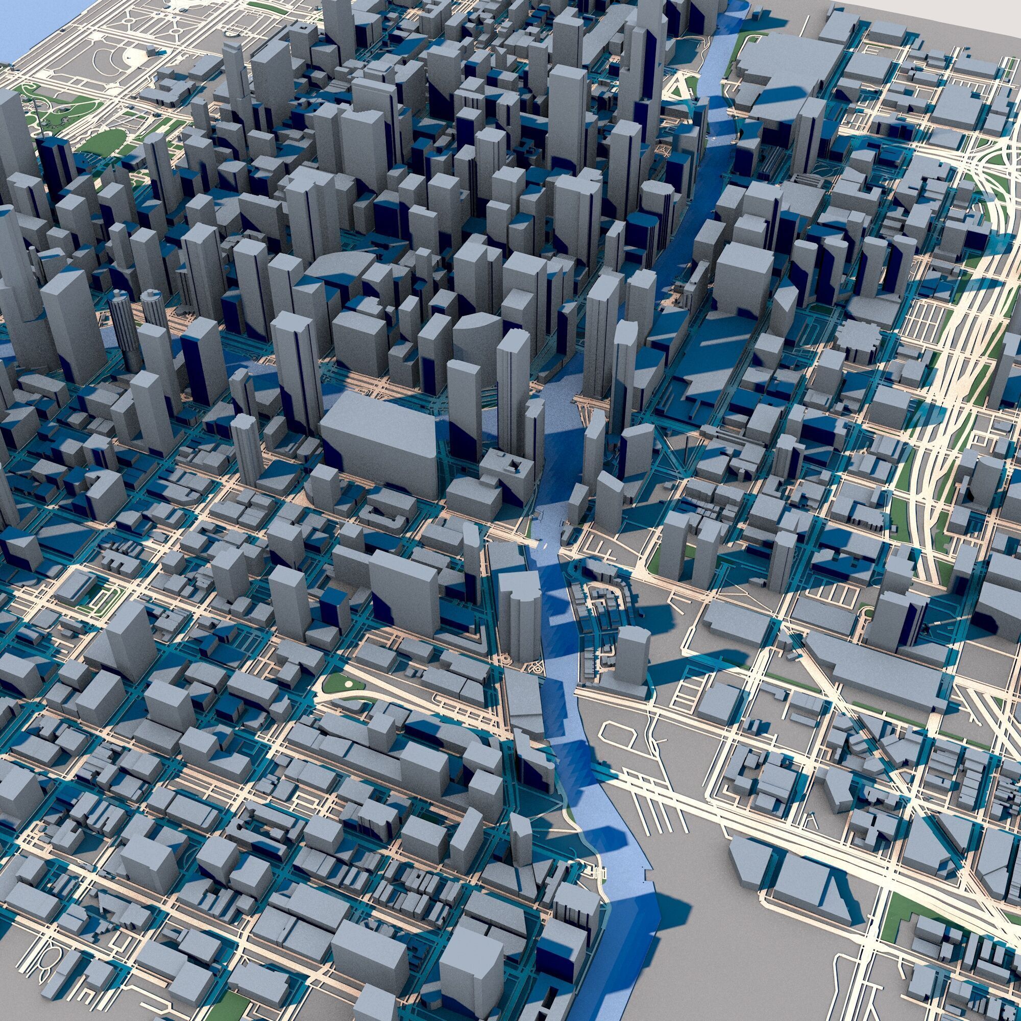 Chicago City in Illinois United States 2 3D model_7