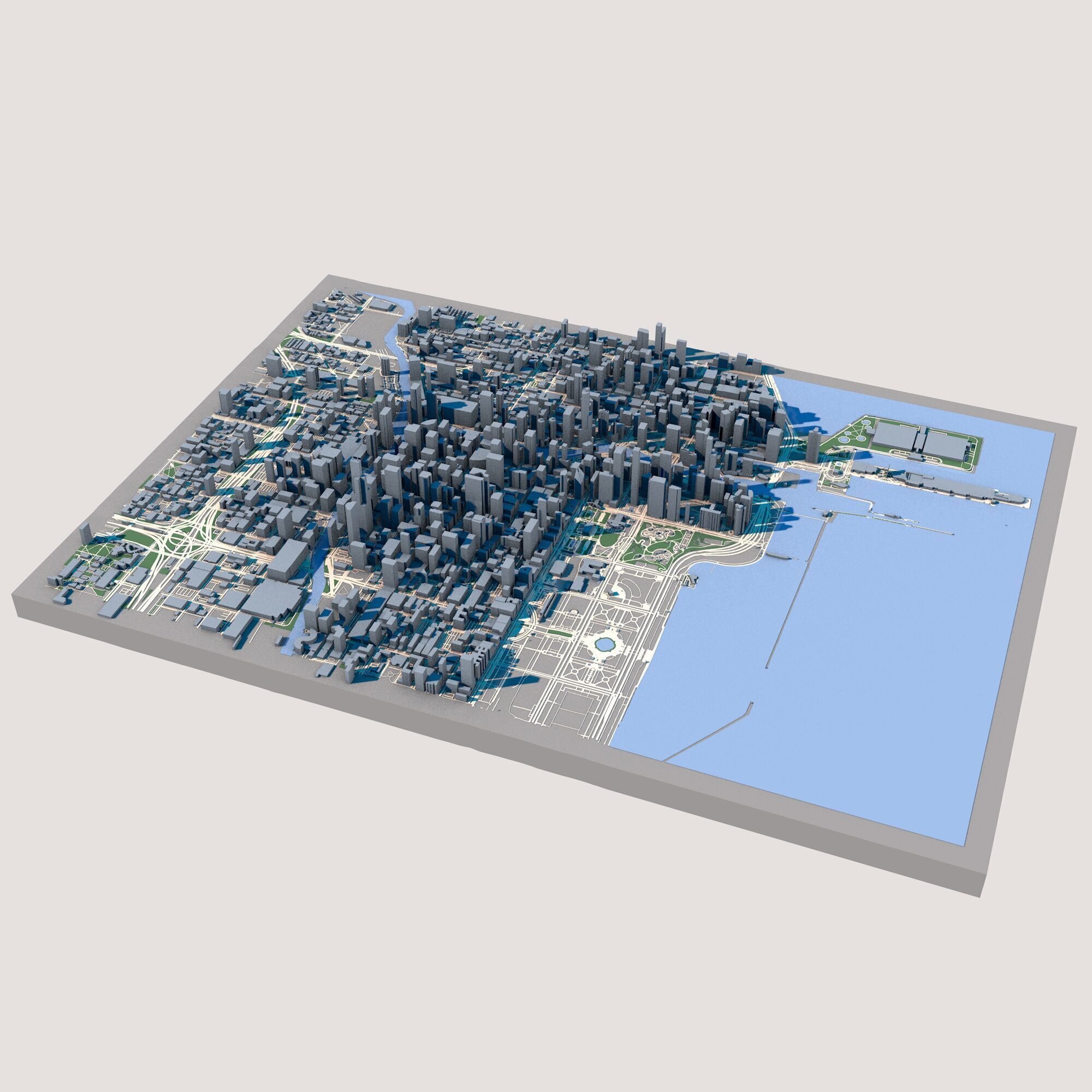 Chicago City in Illinois United States 2 3D model_1