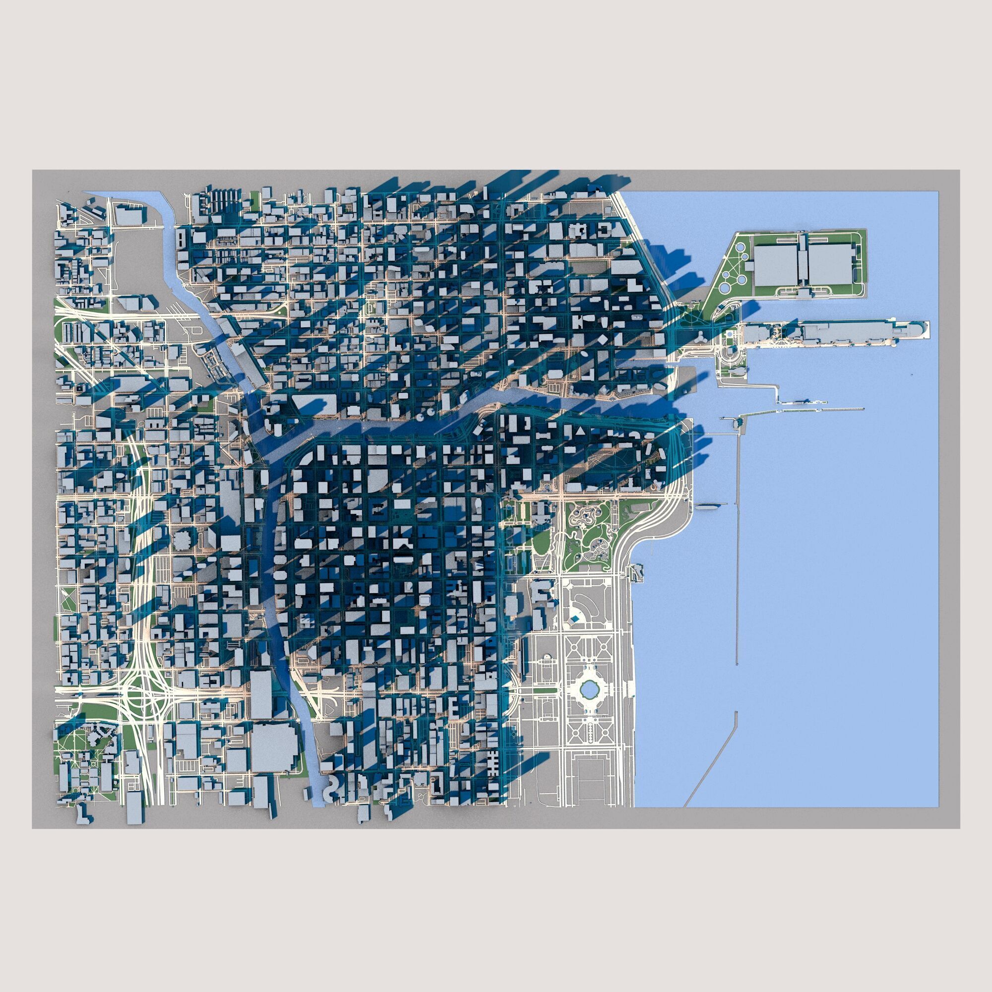 Chicago City in Illinois United States 2 3D model_2