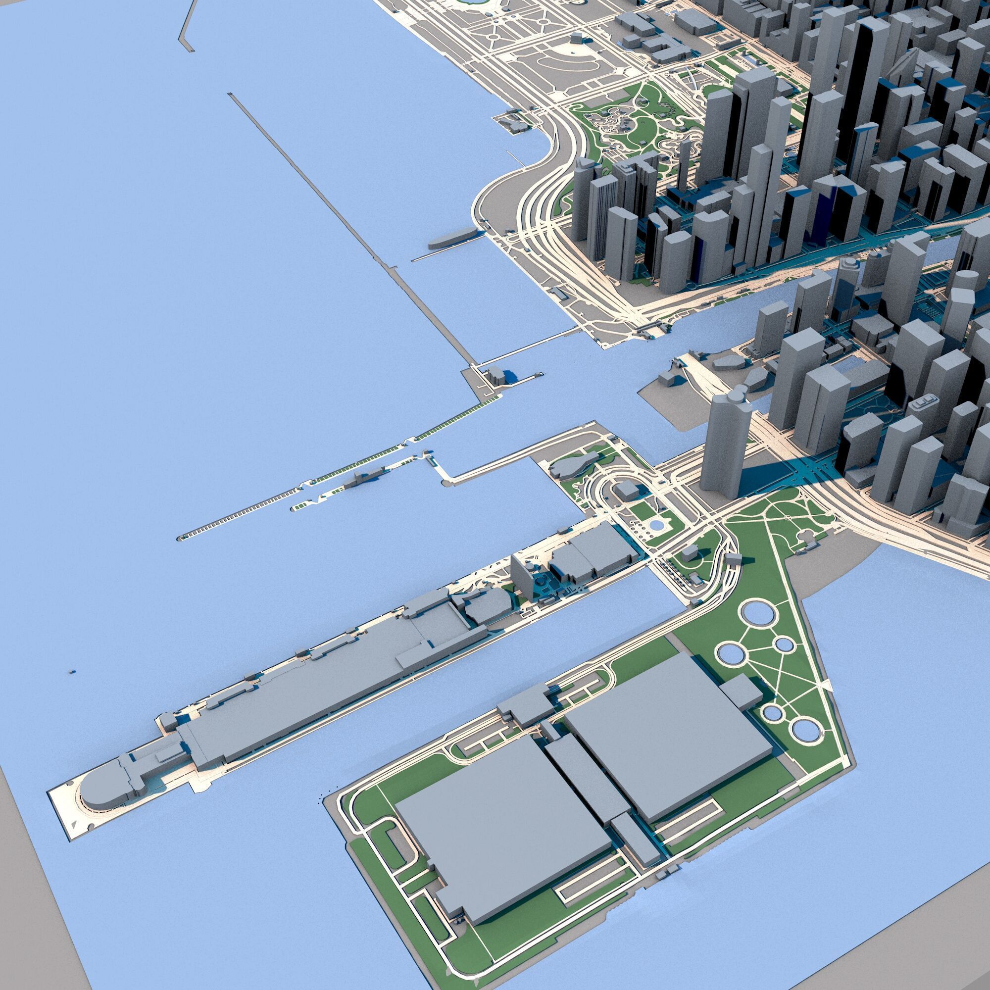 Chicago City in Illinois United States 2 3D model_8