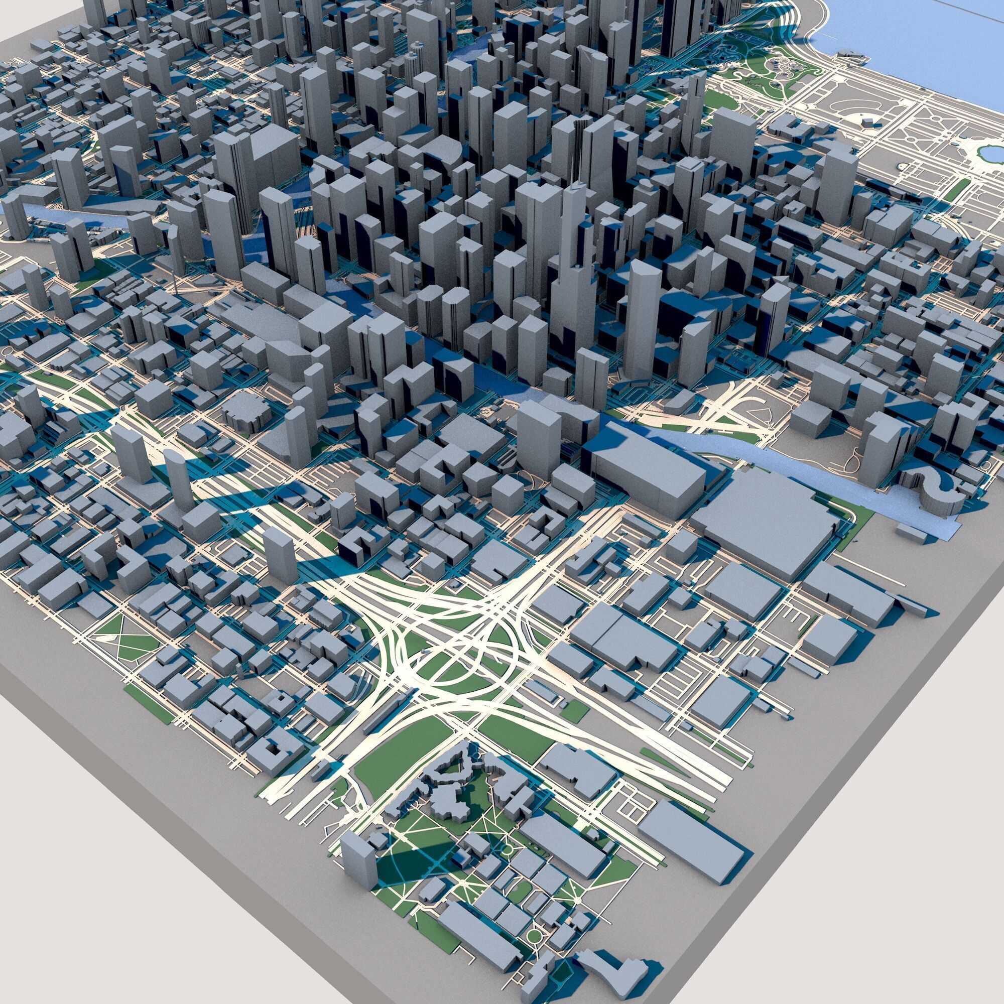 Chicago City in Illinois United States 2 3D model_5