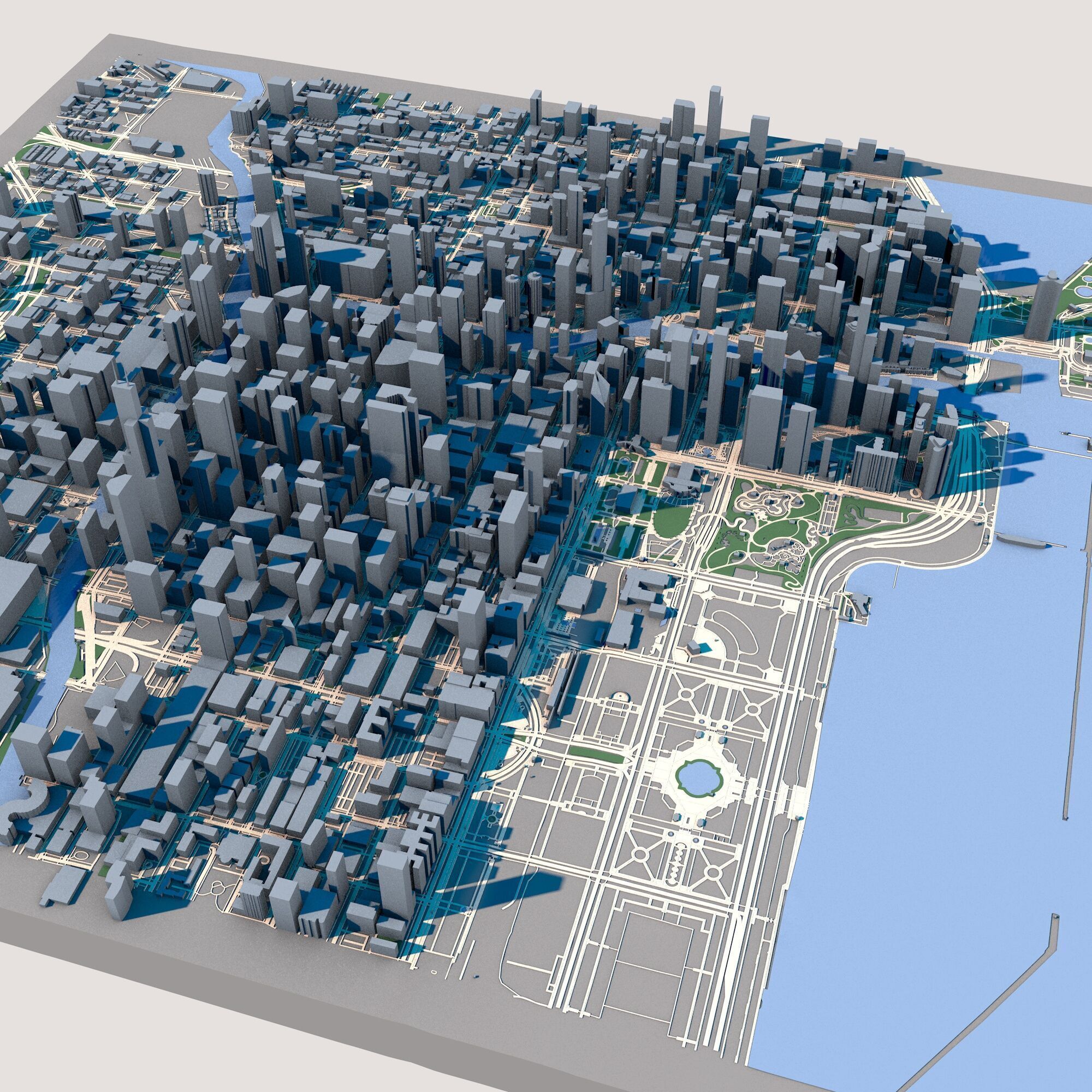 Chicago City in Illinois United States 2 3D model_4