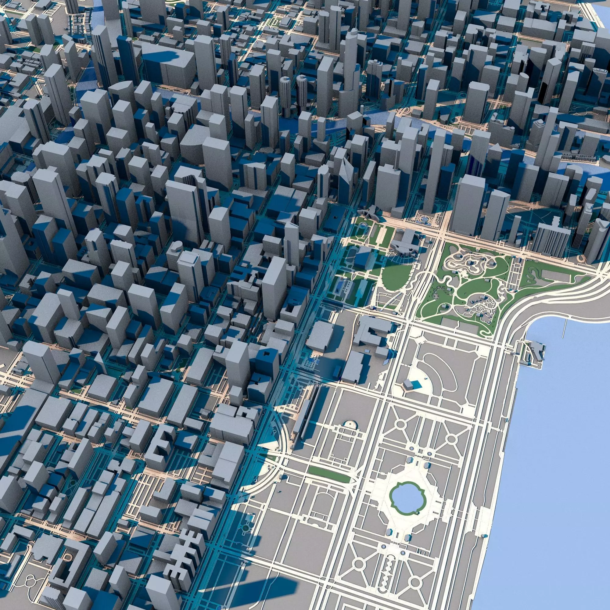 Chicago City in Illinois United States 2 3D model_0
