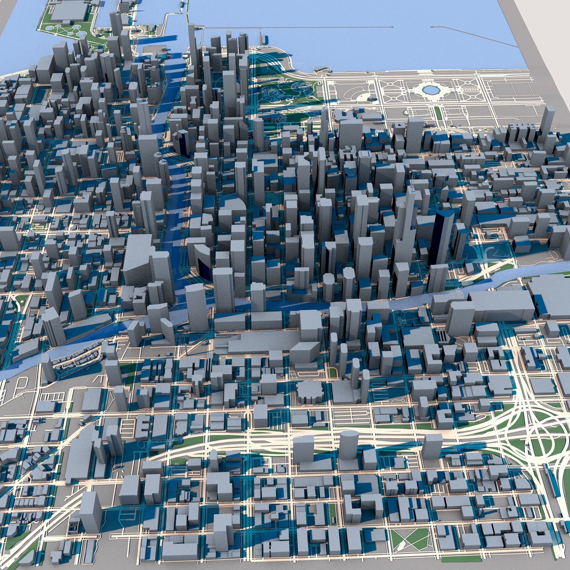 Chicago City in Illinois United States 2 3D model_6