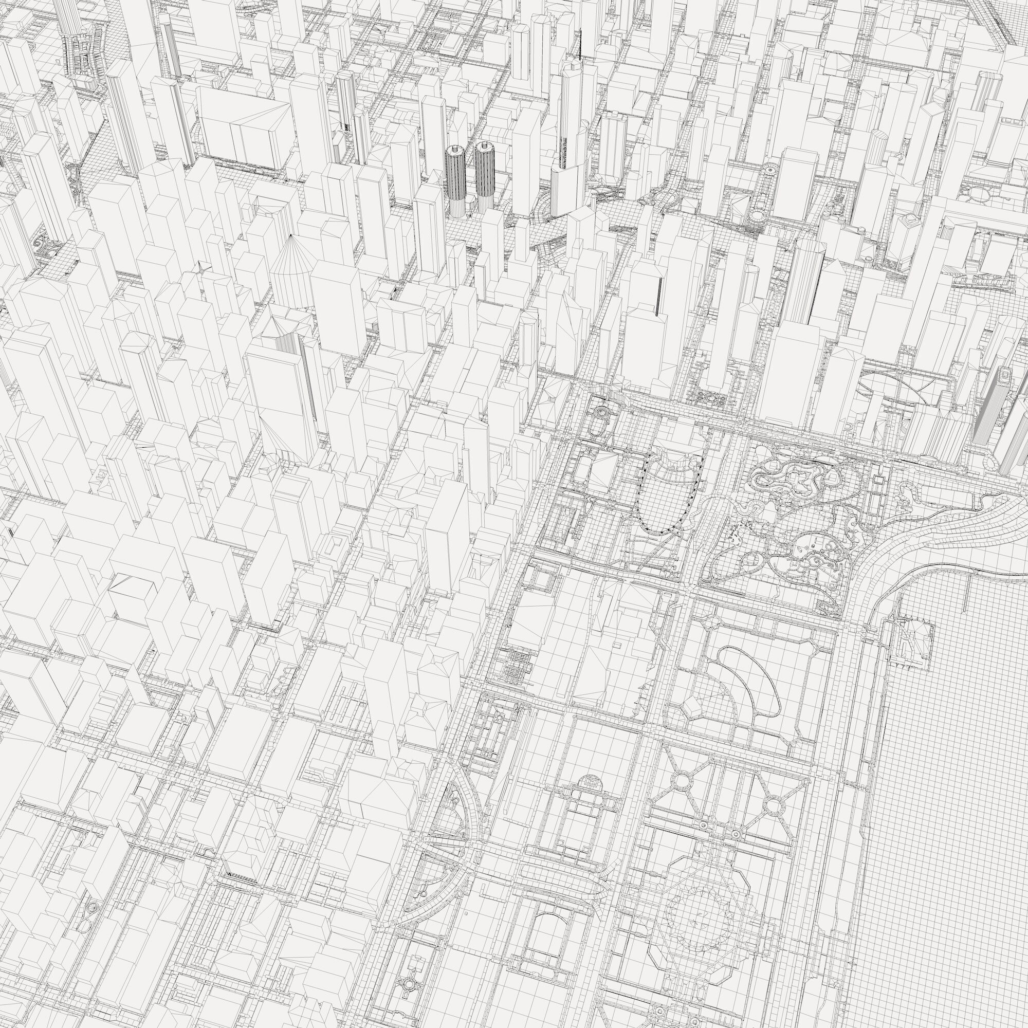 Chicago City in Illinois United States 2 3D model_9