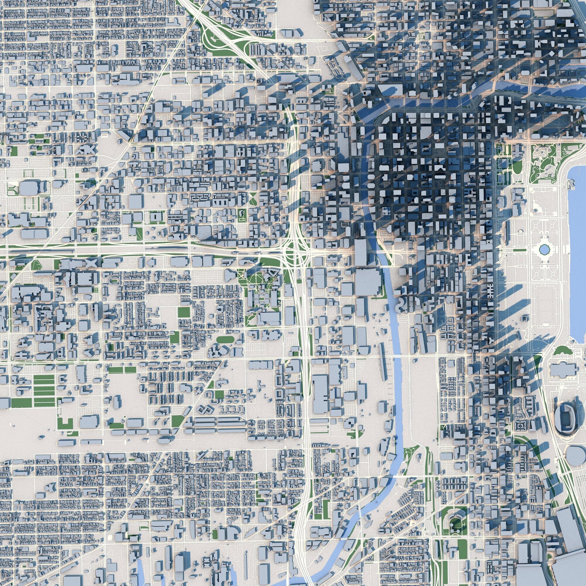 Chicago City in Illinois United States 3D model_2
