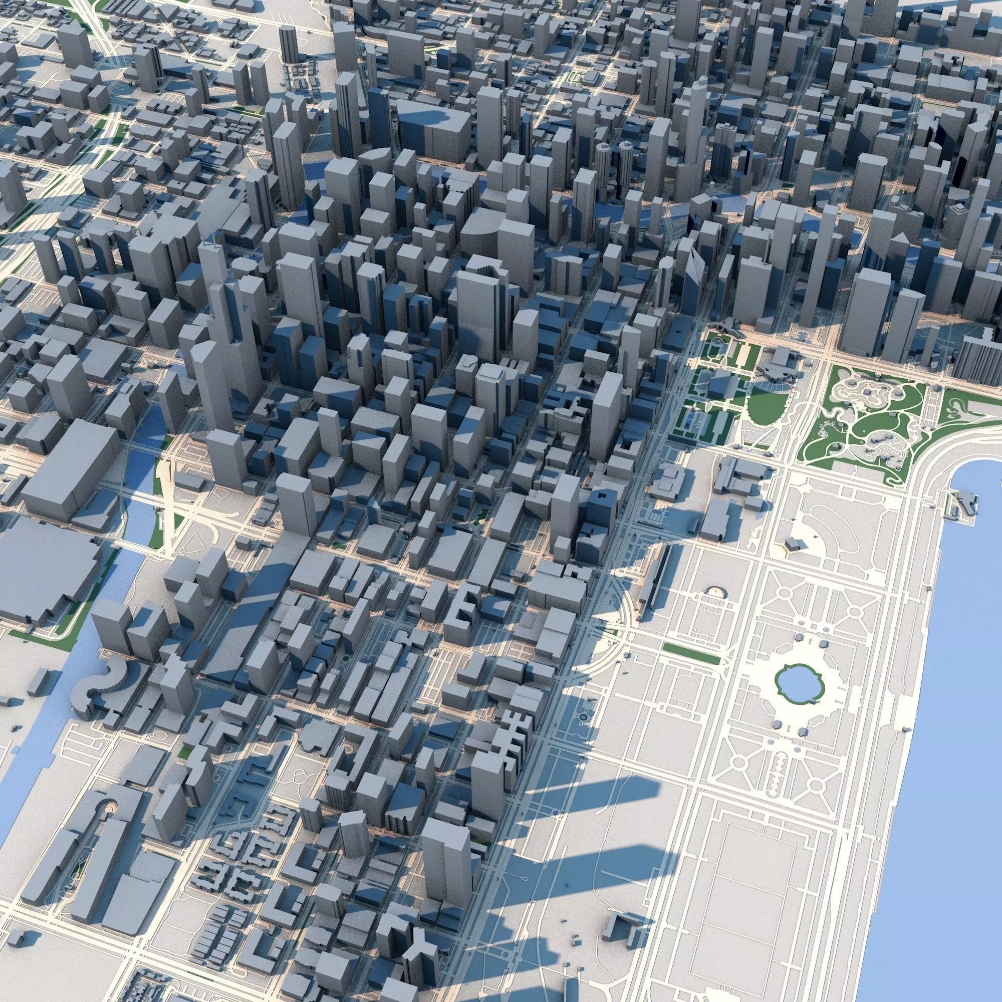 Chicago City in Illinois United States 3D model_0