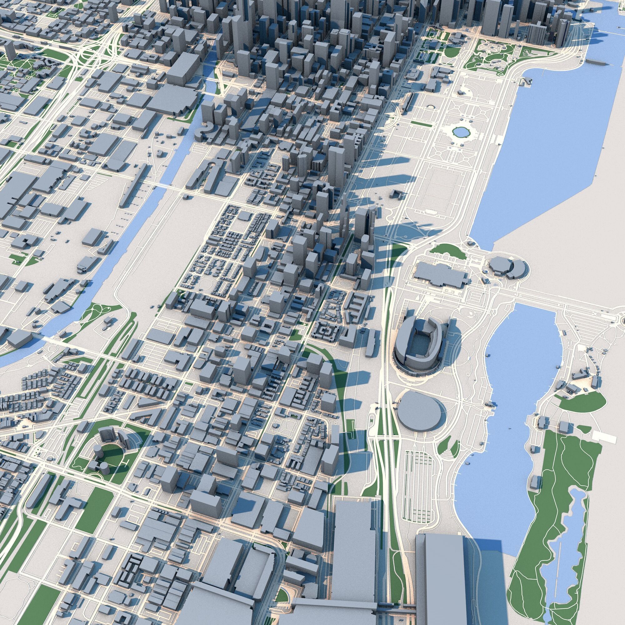 Chicago City in Illinois United States 3D model_3