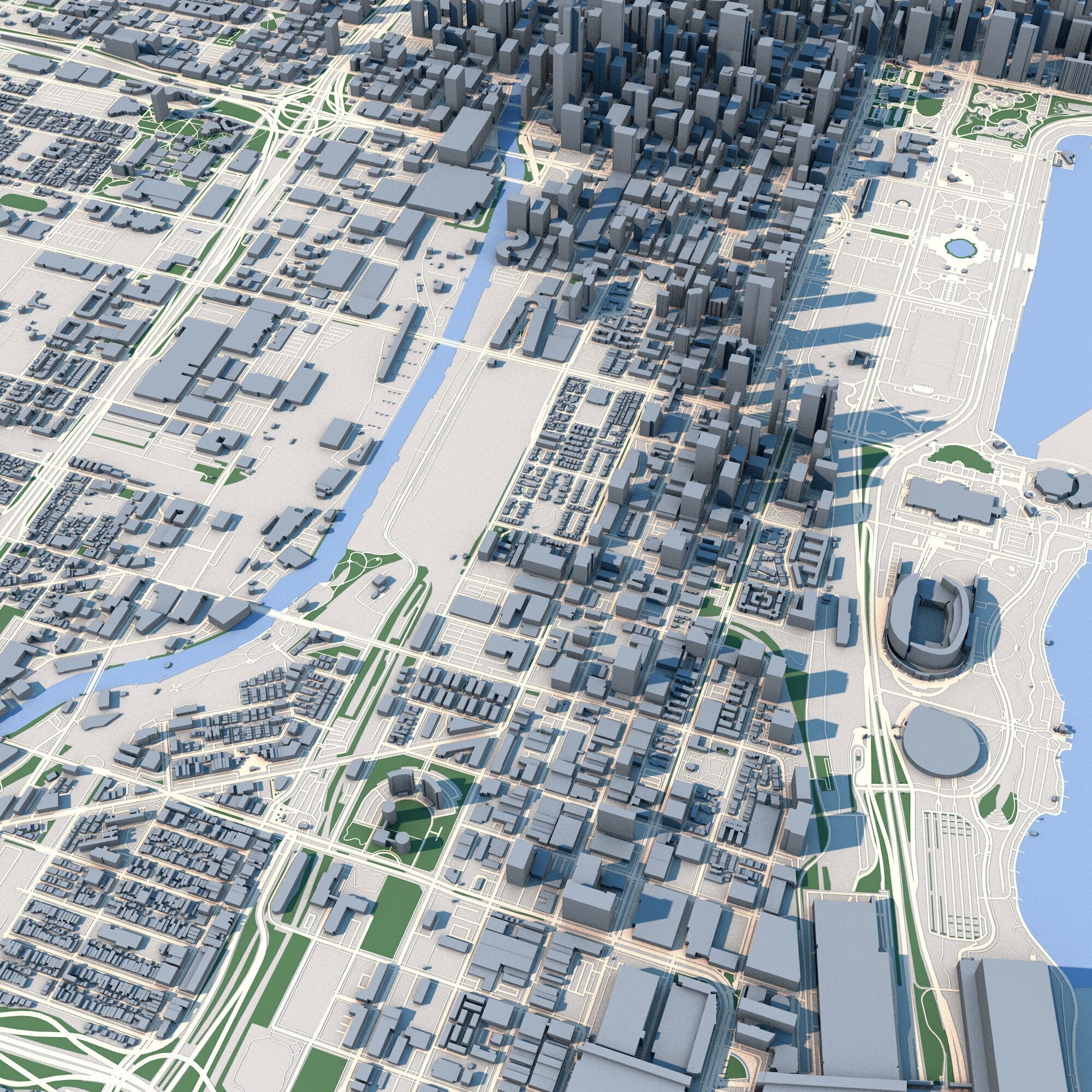 Chicago City in Illinois United States 3D model_4