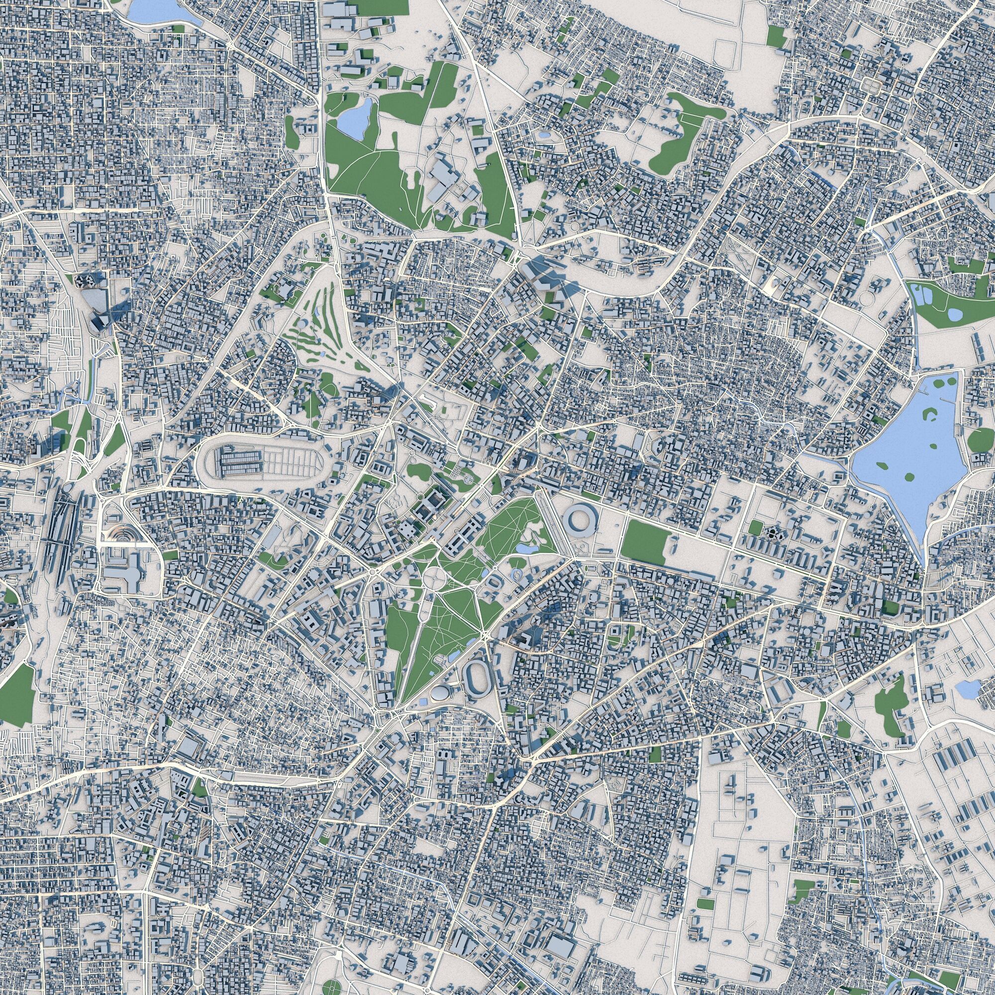 Bengaluru City India 3D model_3