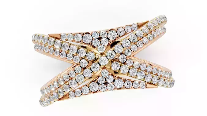 Swirls Diamond Ring - 812