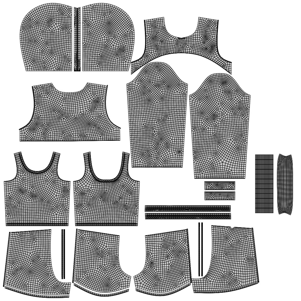 Stylish Women Clothing set- Crop Hoodie Tracksuit Fitness Outfit 3D Model Collection_22