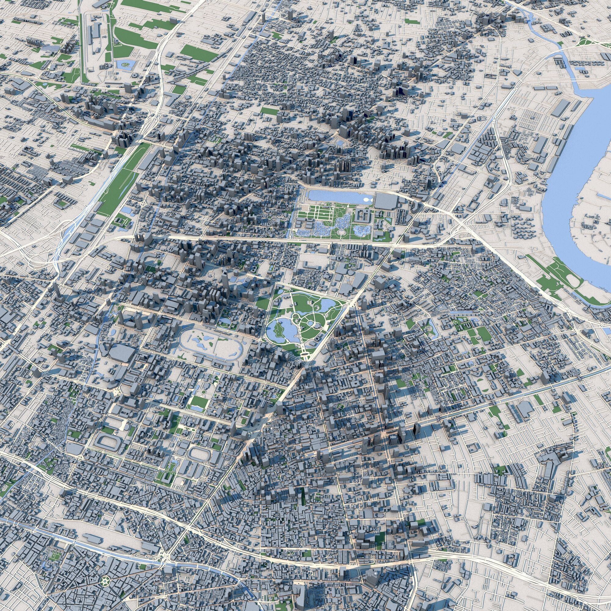 Bangkok City Thailand 3D model_8