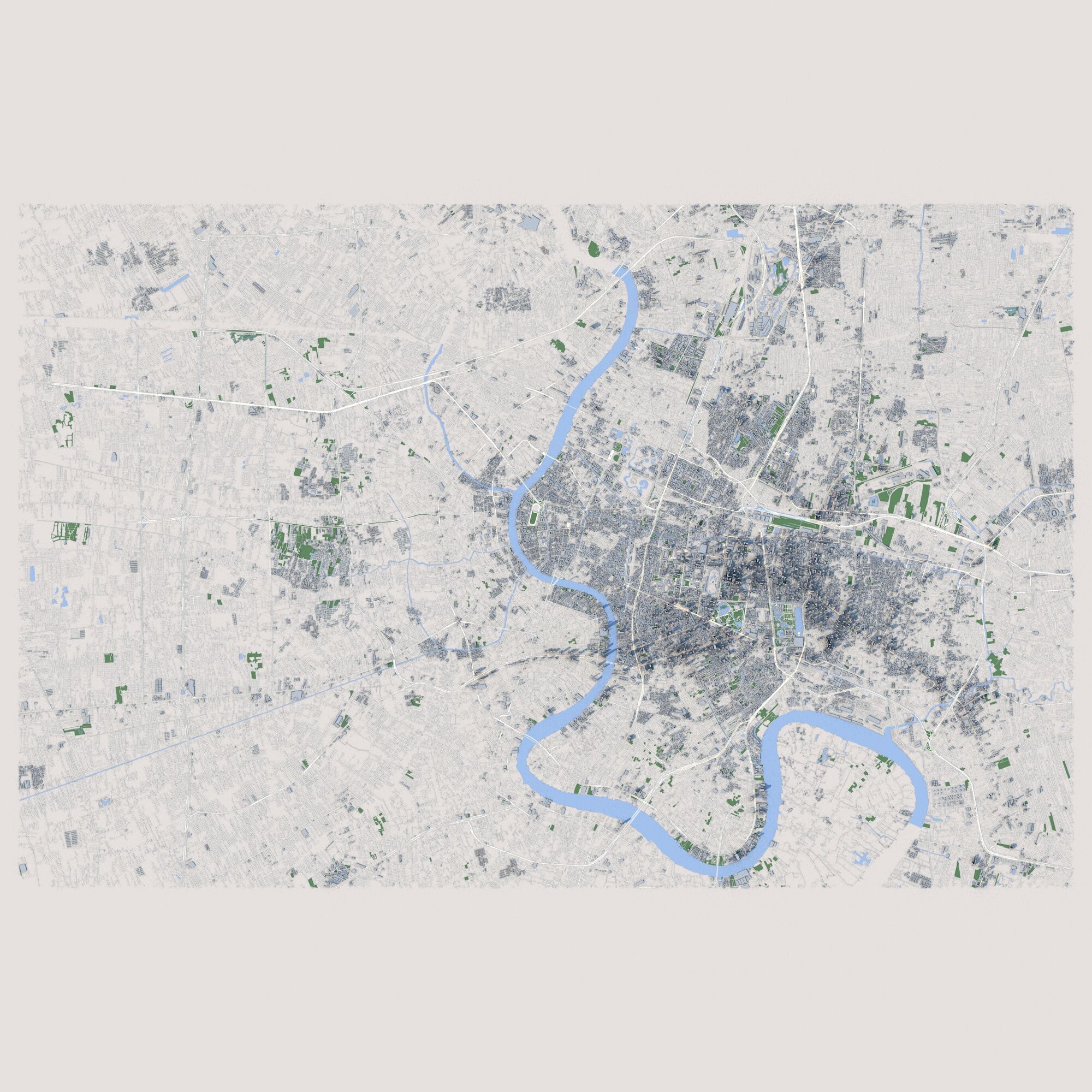 Bangkok City Thailand 3D model_2