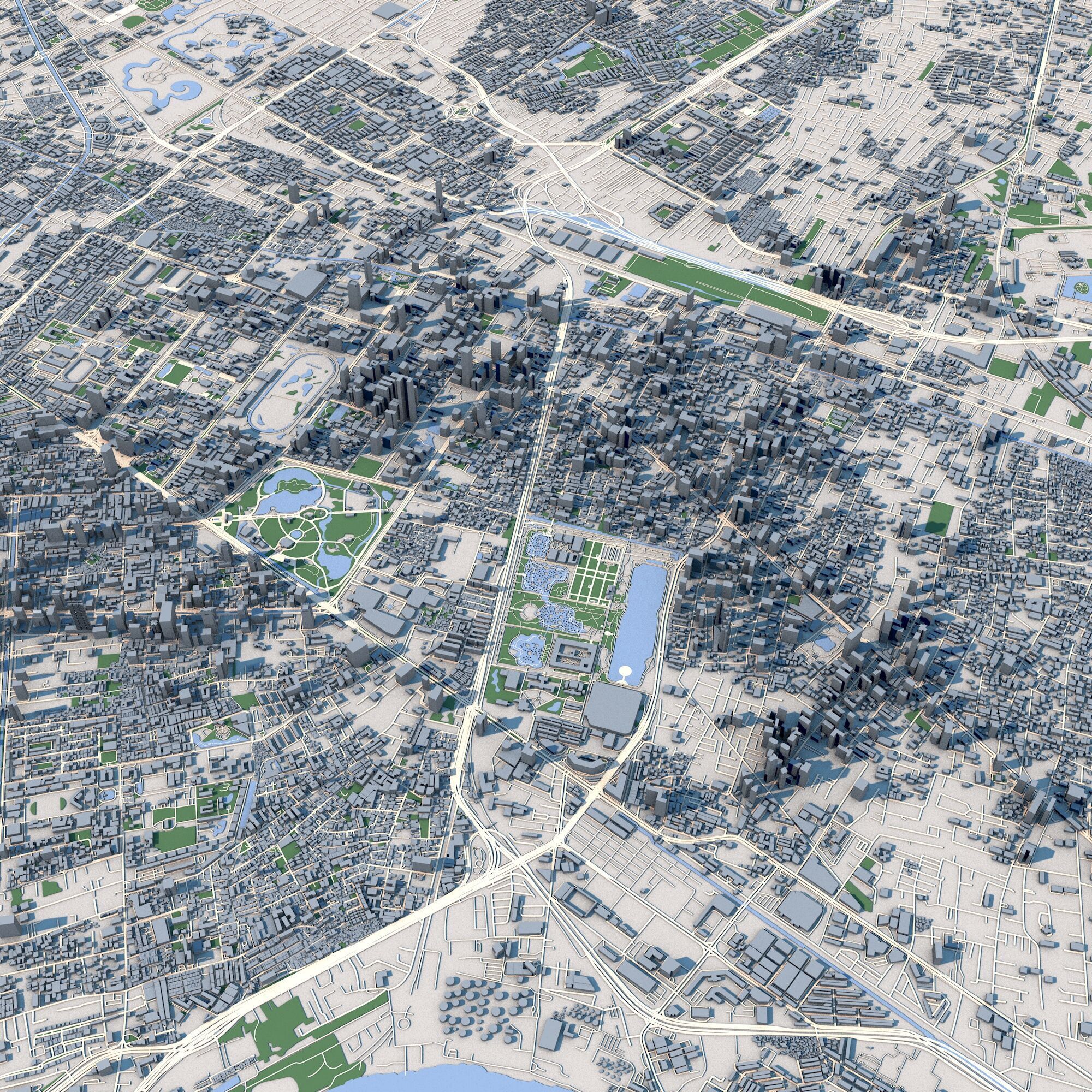 Bangkok City Thailand 3D model_4