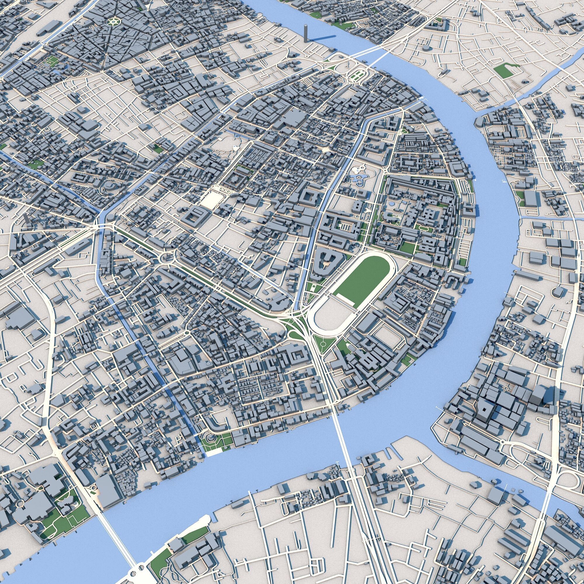 Bangkok City Thailand 3D model_9