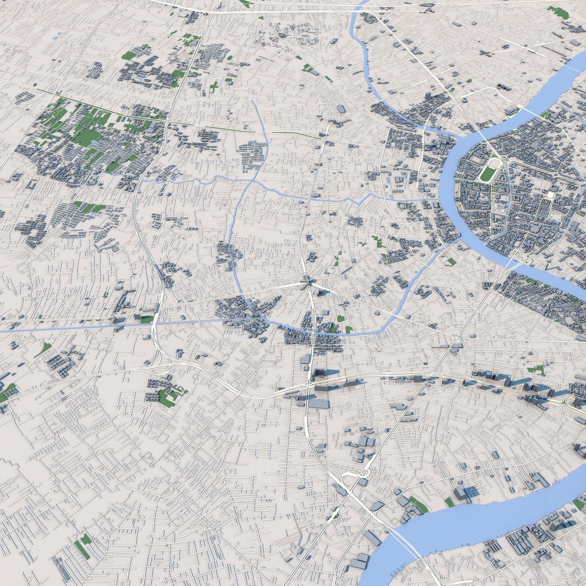 Bangkok City Thailand 3D model_6