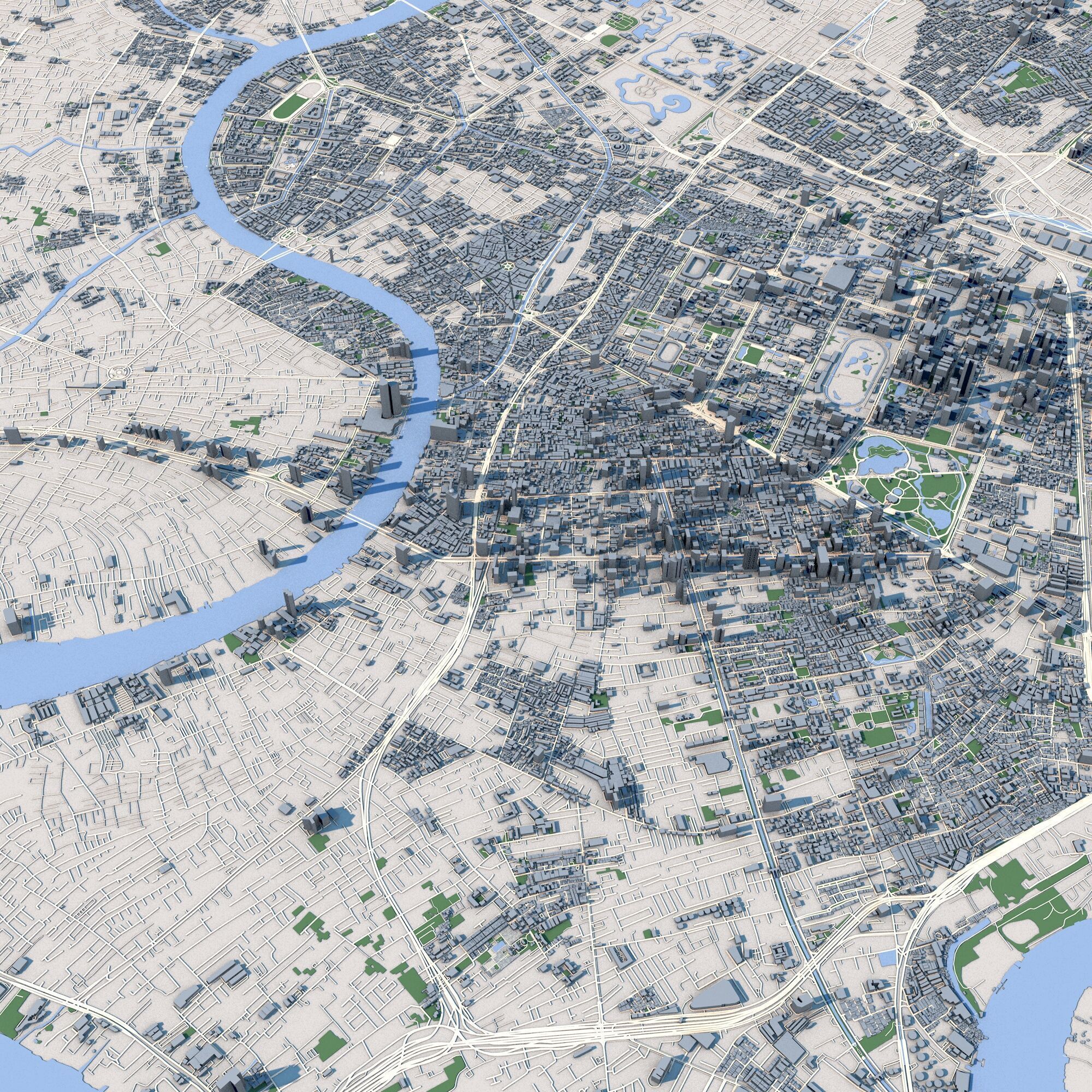 Bangkok City Thailand 3D model_5