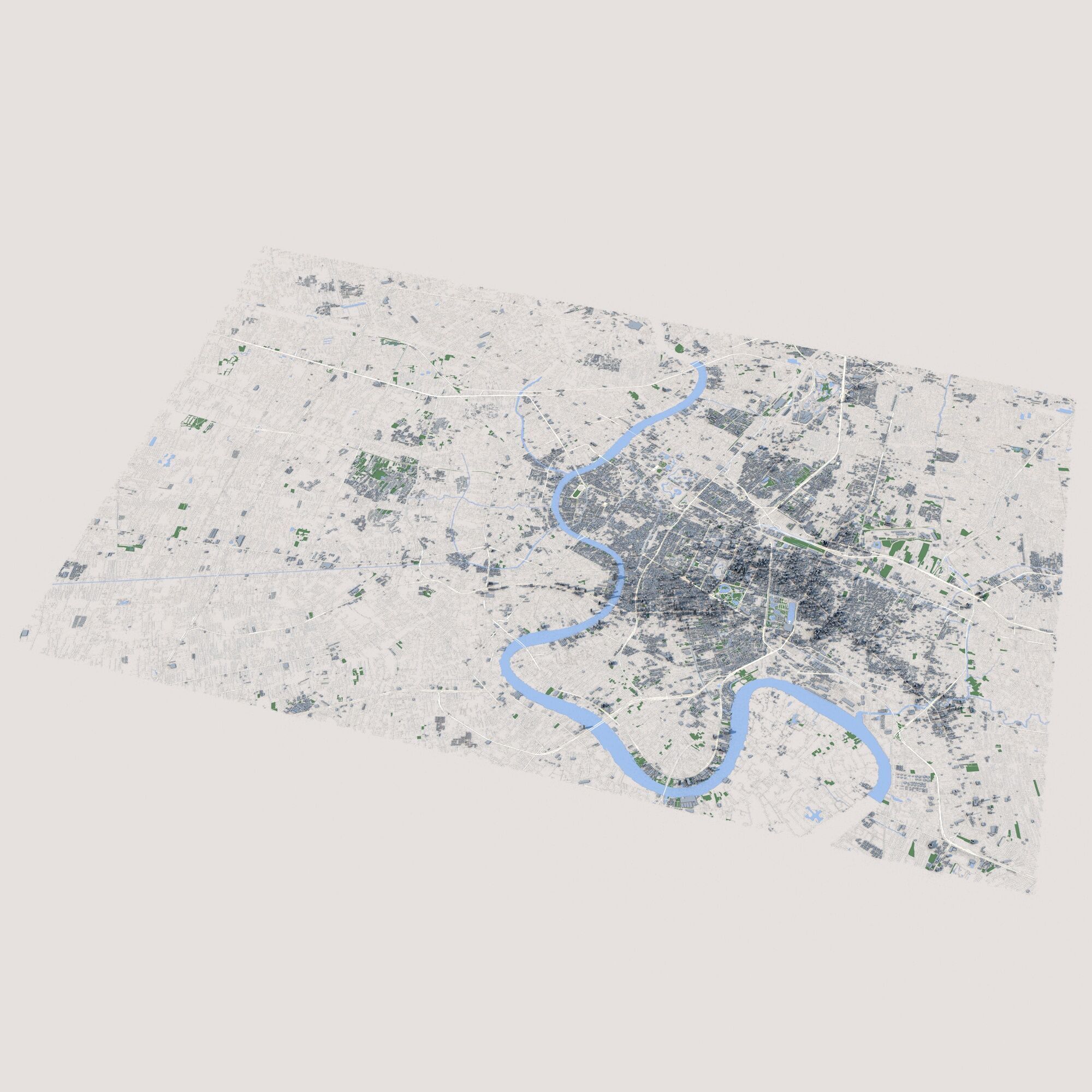 Bangkok City Thailand 3D model_1