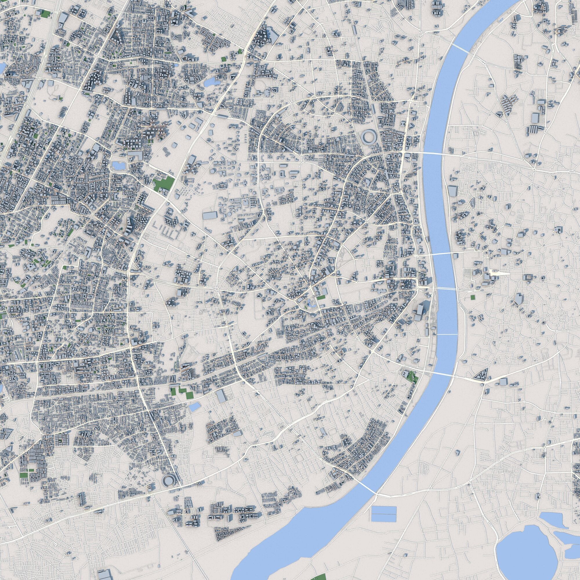 Ahmedabad City India 3D model_3