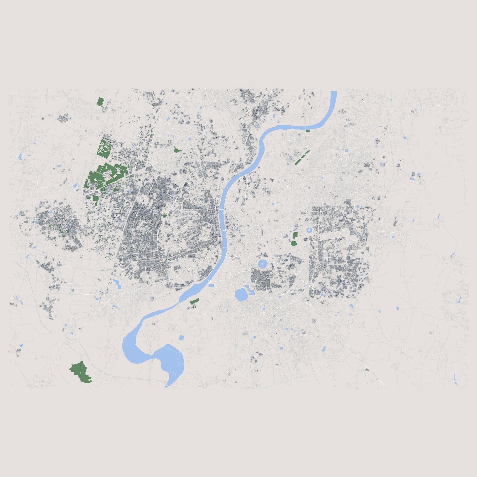 Ahmedabad City India 3D model_2